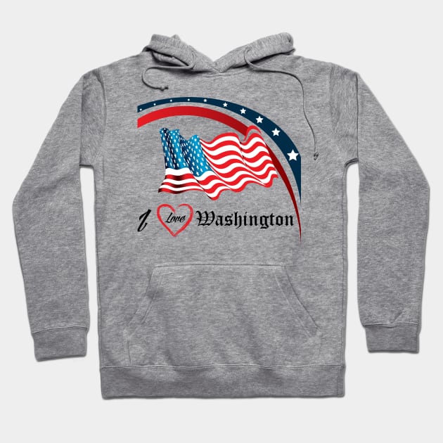 i love washington Hoodie by Print On Demand✅